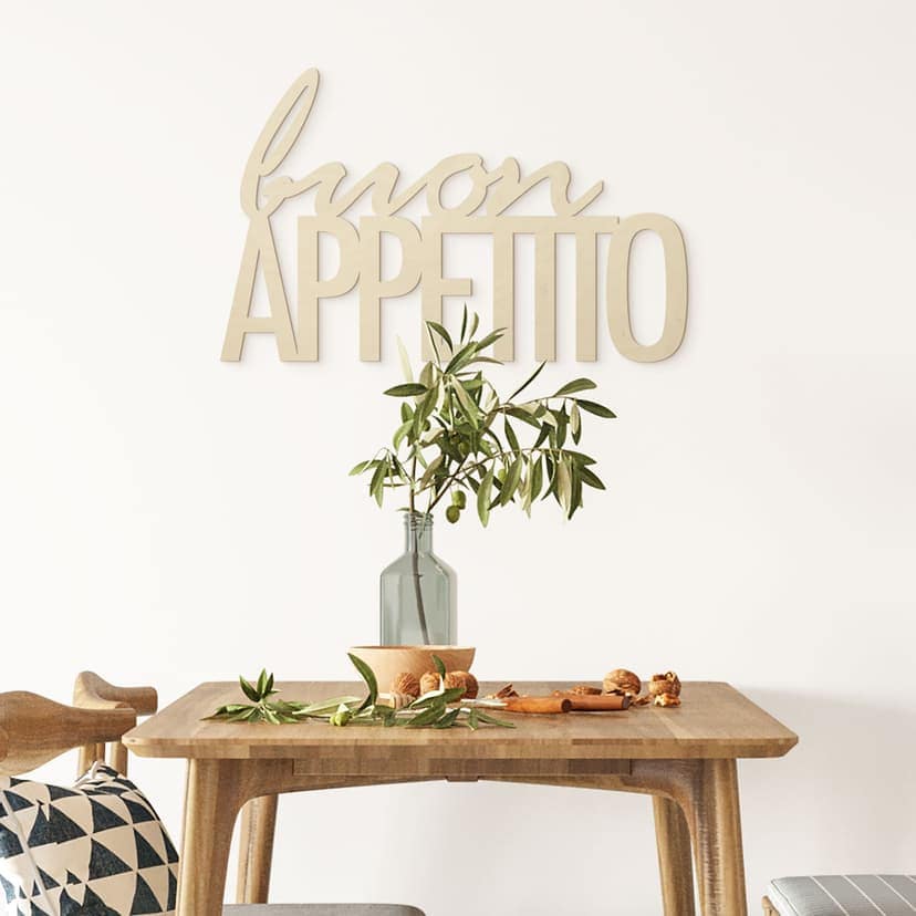 Drewniane litery topola - Buon Appetito