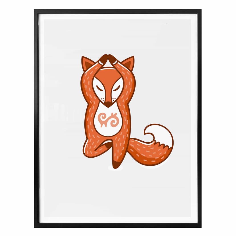 Plakat - Yoga fox 04