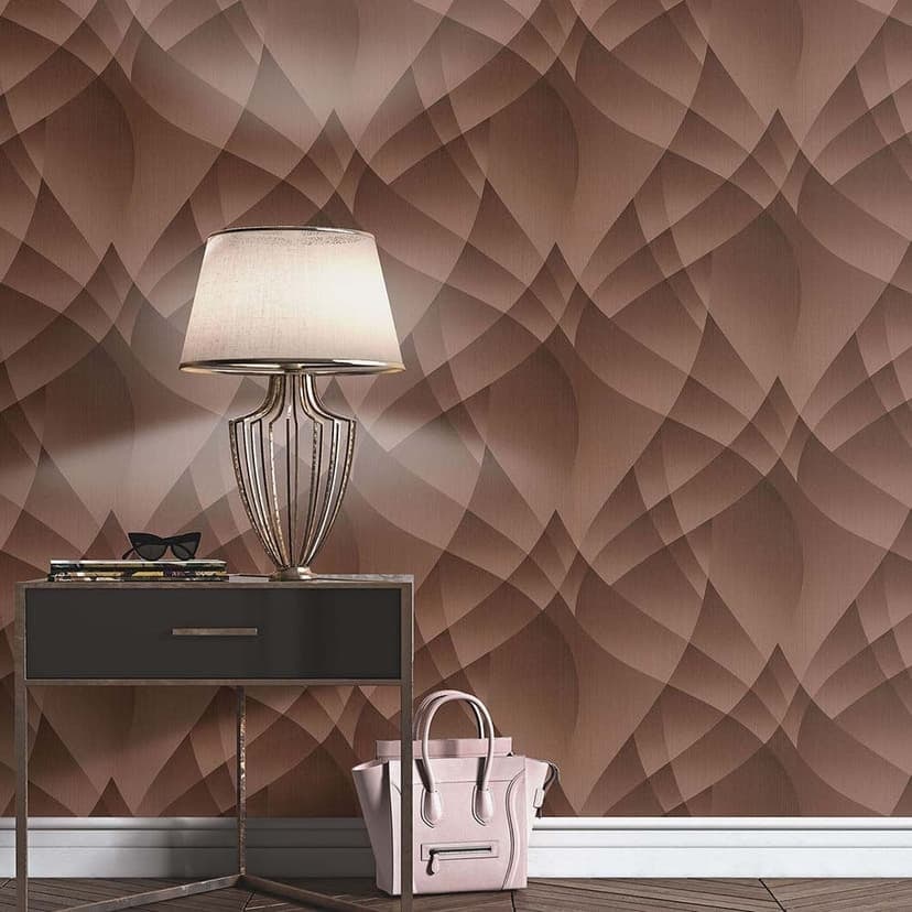 tapeta 3D, geometryczna tapeta Fashion for Walls 4 autorstwa Guido Maria Kretschmer brązowa