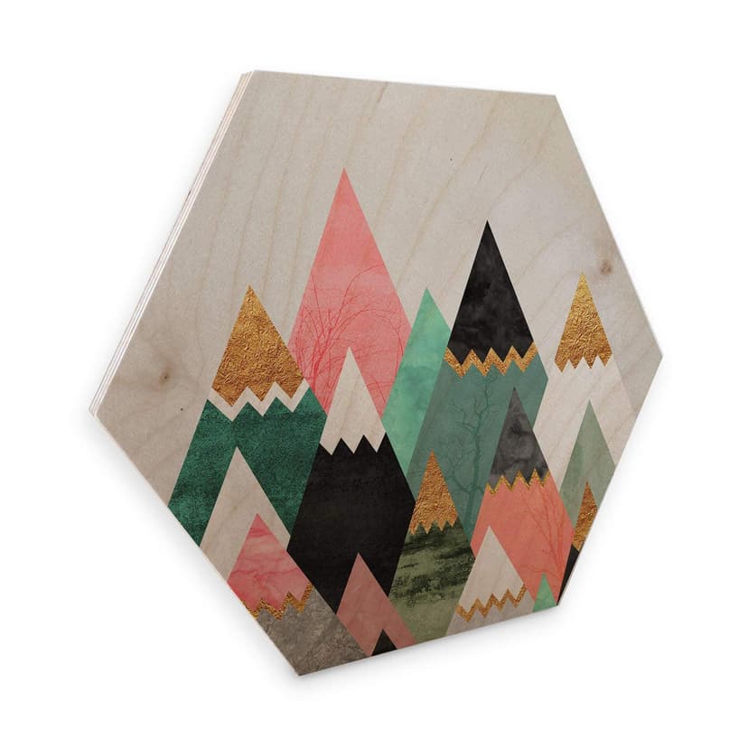 Hexagon - Holz Birke-Furnier Fredriksson - Bunte B