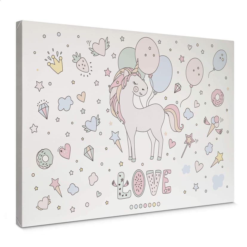 Obraz na płótnie Kvilis - Unicorn Love - Unicorn balloon party