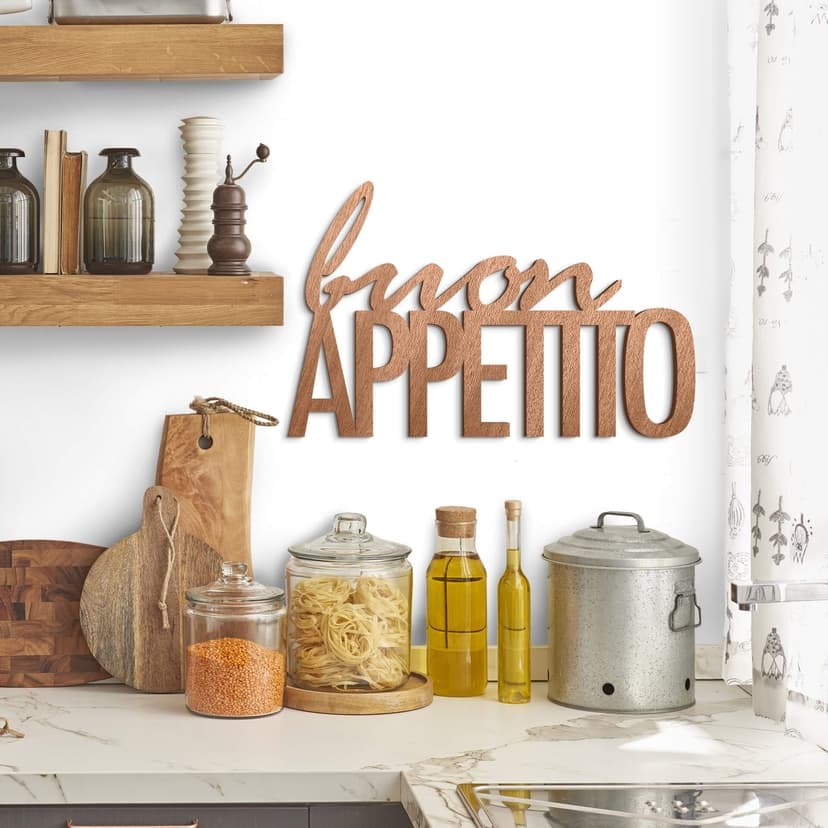 Drewniane litery mahoń - Buon Appetito