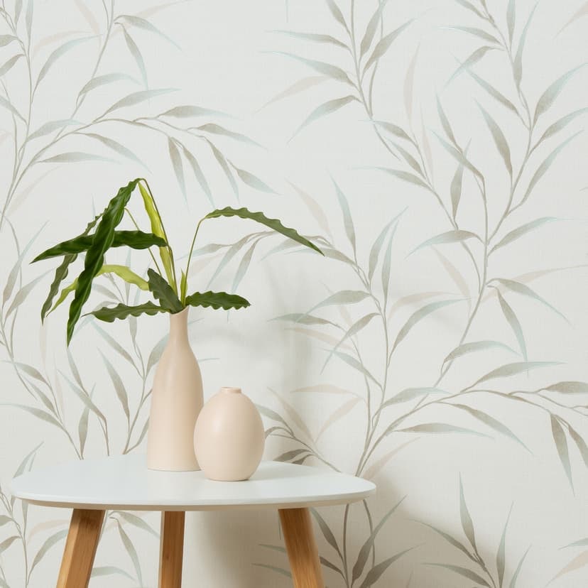 Guido Maria Kretschmer tapeta z motywem liści Yamato Fashion for Walls 5 turkusowy