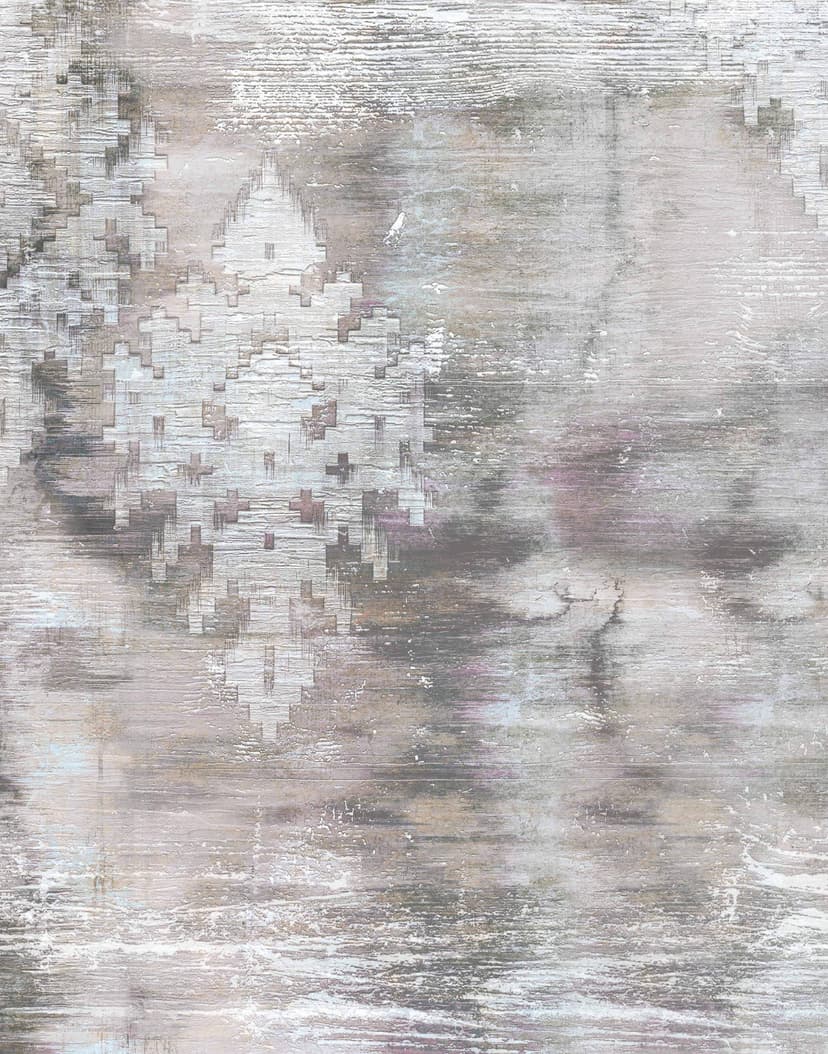 Fototapeta z motywem abstrakcyjnej tekstury z ornamentowym wzorem w kolorze szarobeżowym 2,7 x 2,12 m