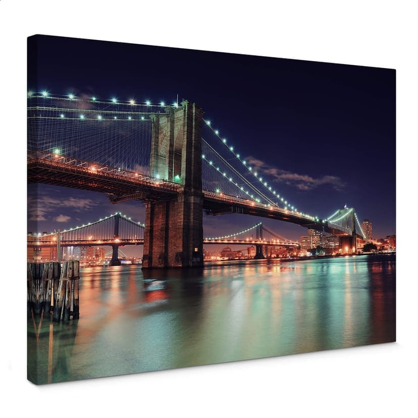 Obraz na płótnie Manhattan Bridge at Night 2