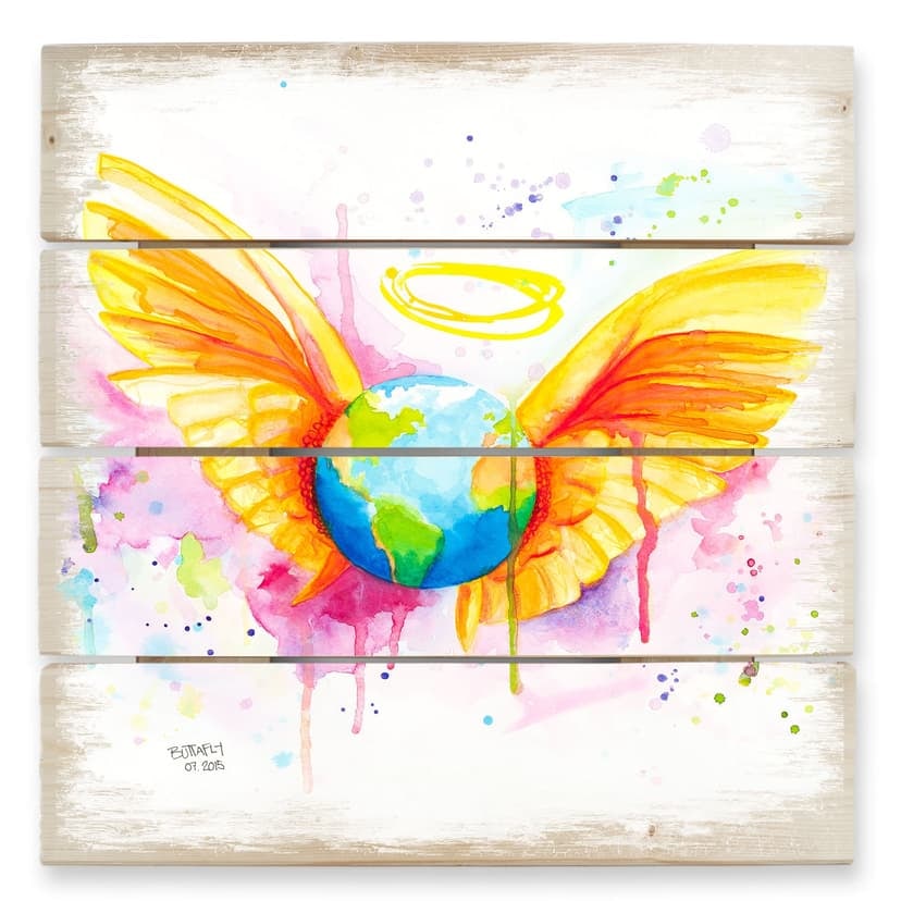 Obraz drewniany Buttafly - Anioł - 40x41,5 cm