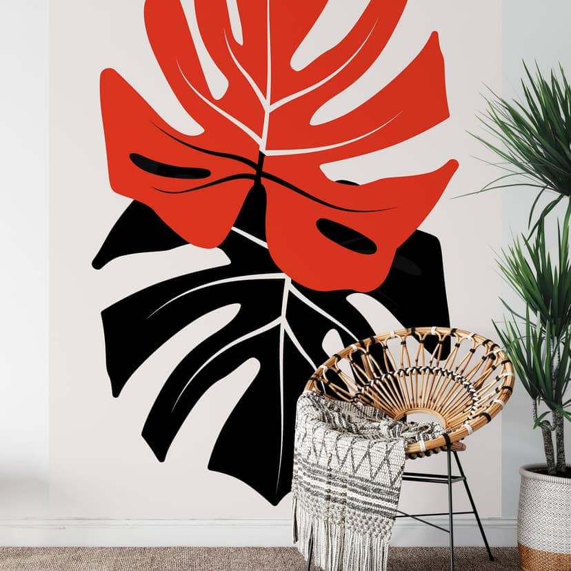 Fototapeta Kubistika - Monstera Duet