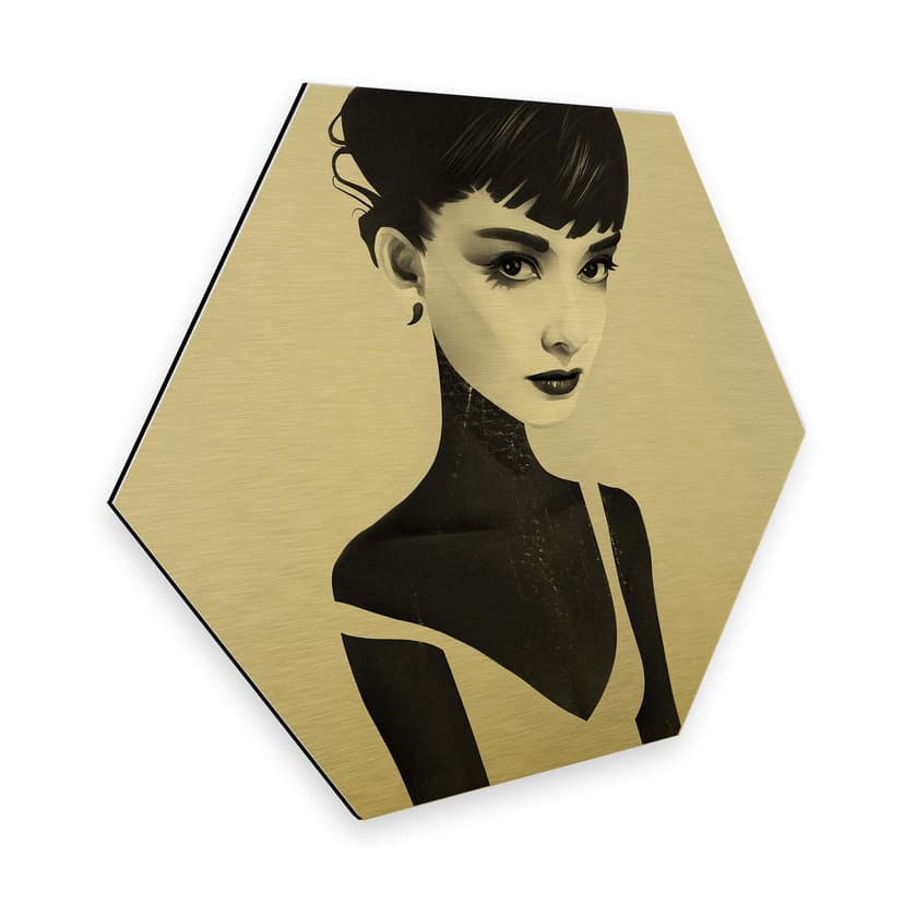 Hexagon - Alu-Dibond-Goldeffekt - Ireland - Oh Aud