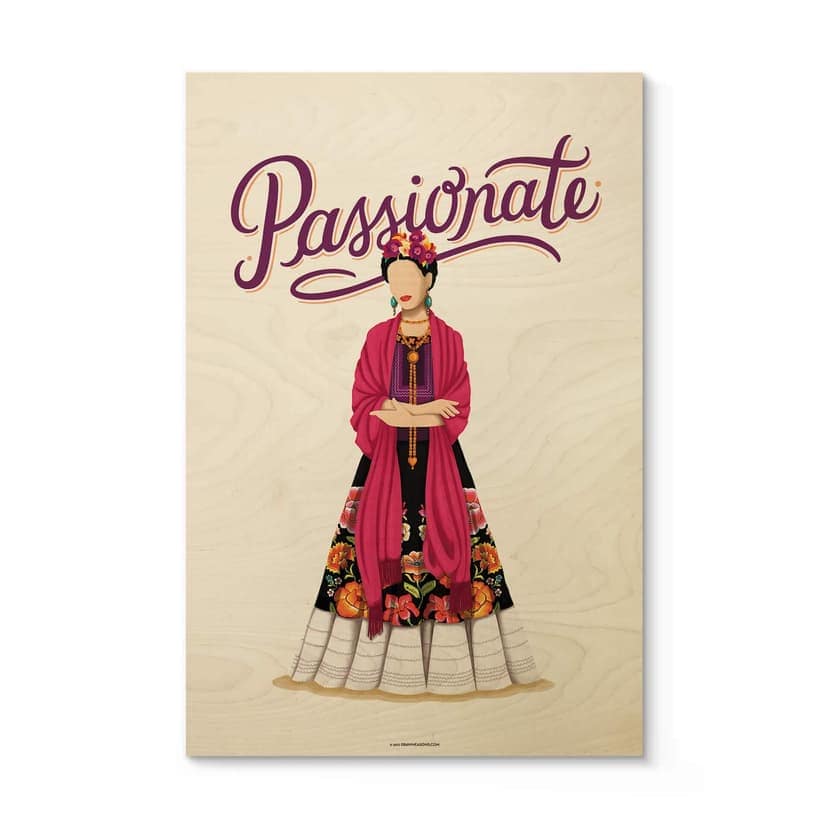 Plakat drewniany Tohmé - Frida Kahlo