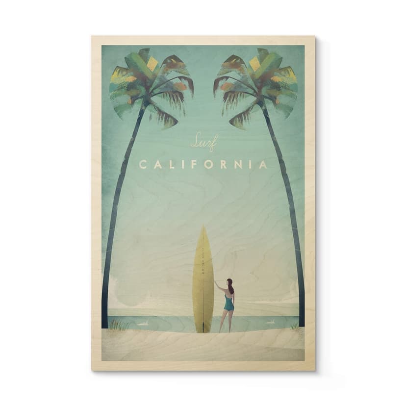 Plakat drewniany Rivers - Kalifornia