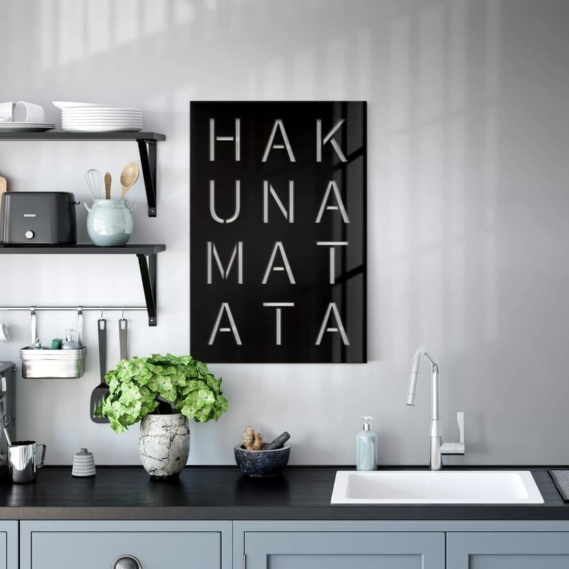 Obraz dekoracyjny szkło akrylowe - tablica Hakuna Matata