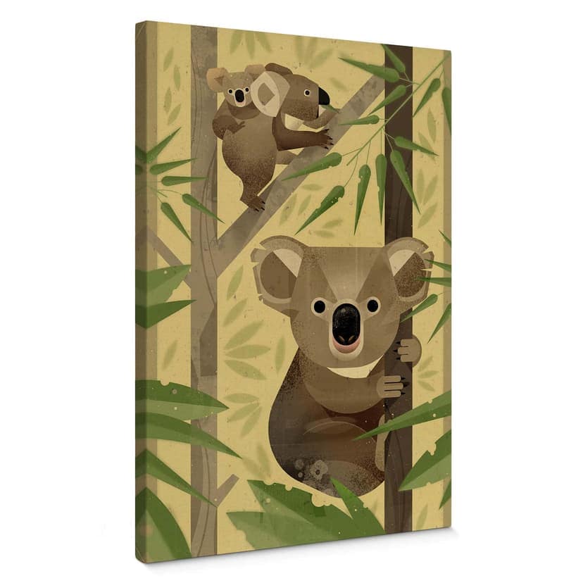 Brązowy obraz na płótnie - Koala