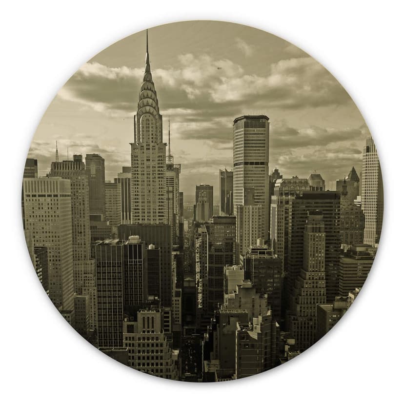 Obraz drewniany Manhattan 2 - okrągły