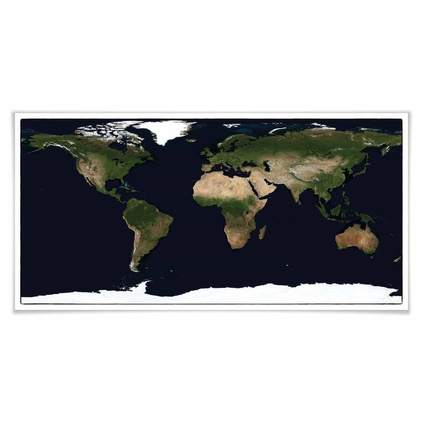 Plakat mapa świata zdjęcie satelitarne