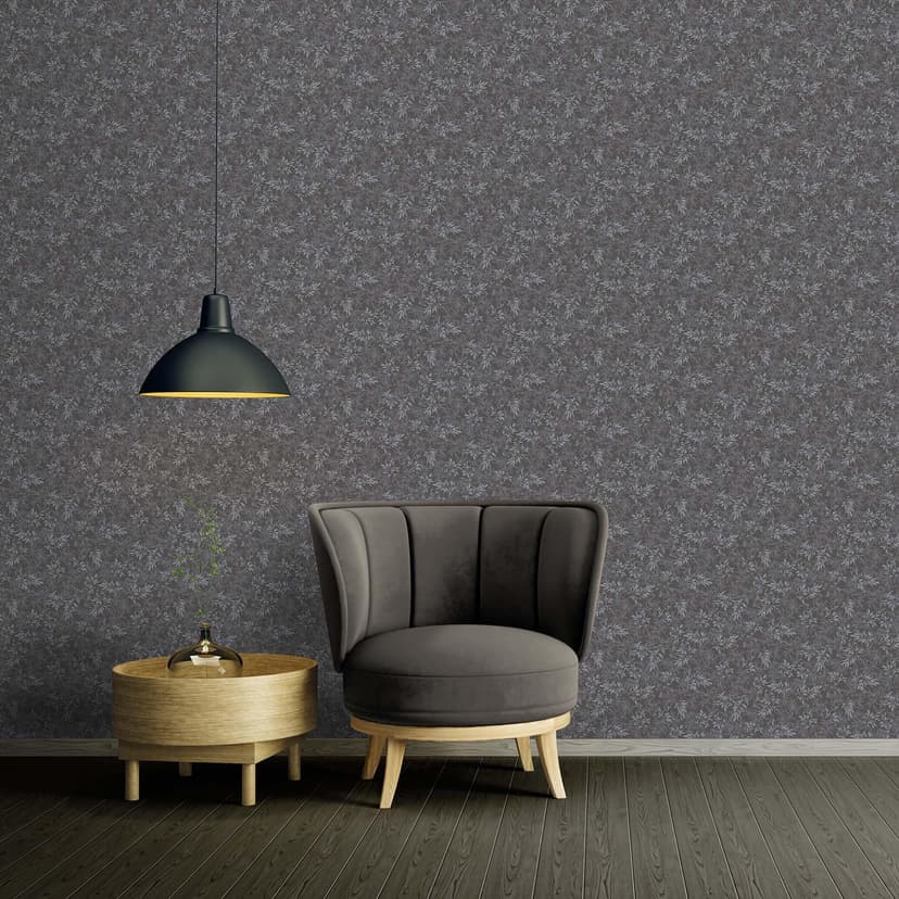 Floral Black Grey - tapeta z włókniny A.S. Création