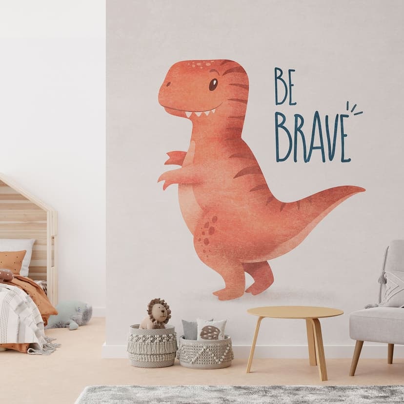 Fototapeta dla dzieci Dino Be Brave - T-Rex - Tunaboylu