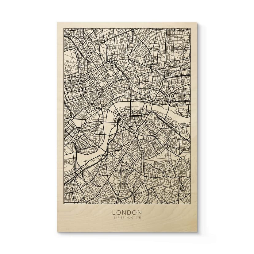 Plakat drewniany Londynu