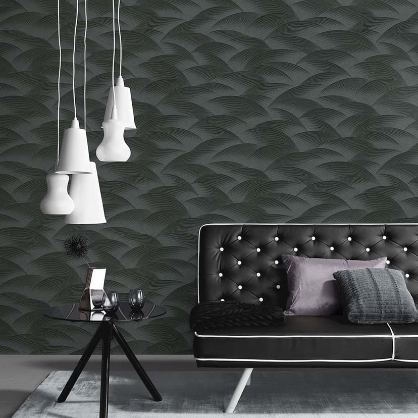 Tapeta falista, wzorzysta tapeta Fashion for Walls 4 by Guido Maria Kretschmer czarna