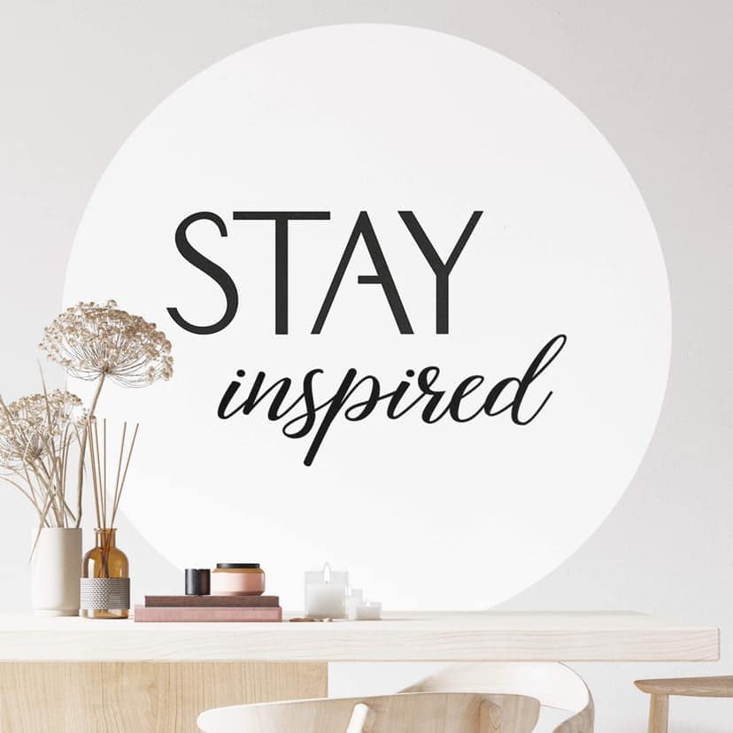 Naklejka na ścianę Stay inspired - okrągła