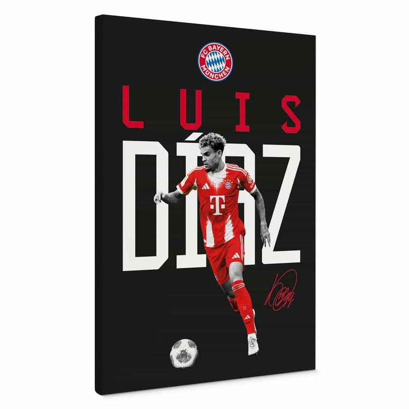 Obraz na płótnie zawodnik FC Bayern Luis Diaz 2025/26