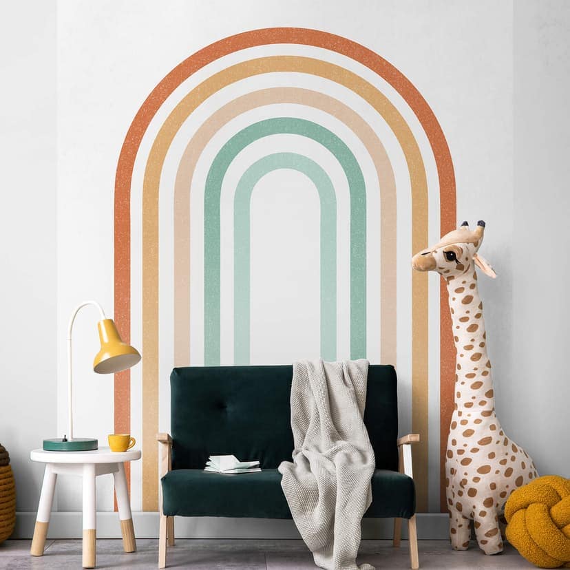Fototapeta do pokoju dziecięcego - tęczowe boho