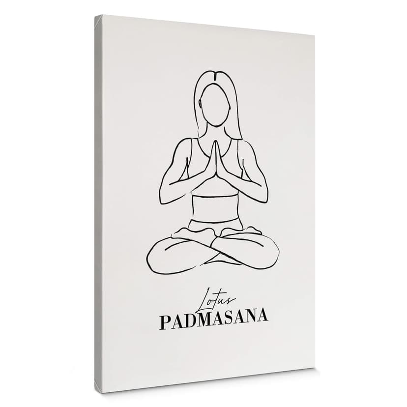 Obraz na płótnie Yoga - Lotus - Line Art
