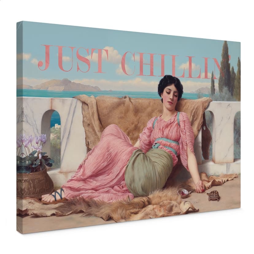 Obraz na płótnie Just Chillin - Inspirowany John William Godward