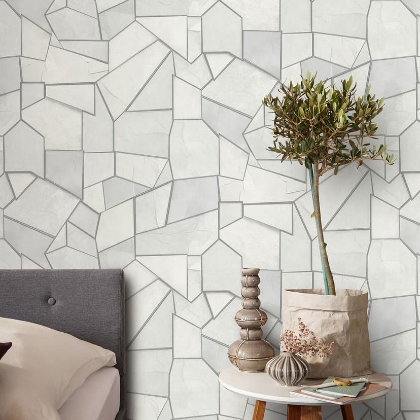 Tapeta flizelinowa MOSAIQUE Elle Decoration 4, jasnoszara
