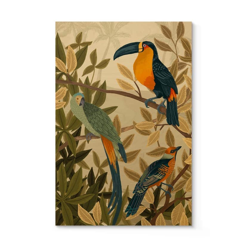 Plakat drewniany Goed Blauw - Paradise