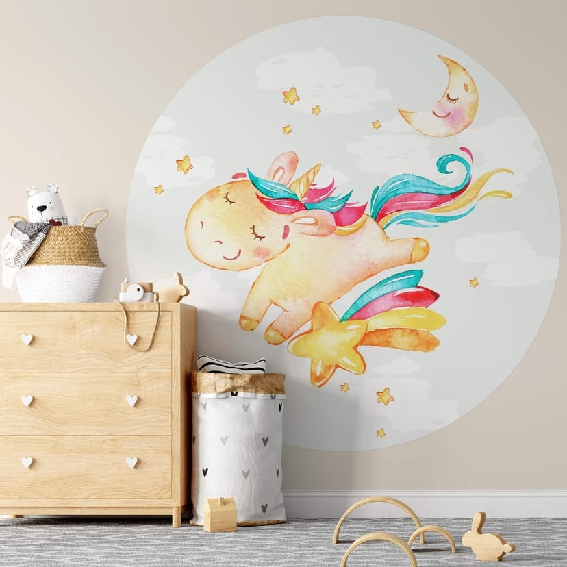 Shiny the Unicorn - Fototapeta okrągła - tapeta flizelinowa/tapeta flizelinowa samoprzylepna