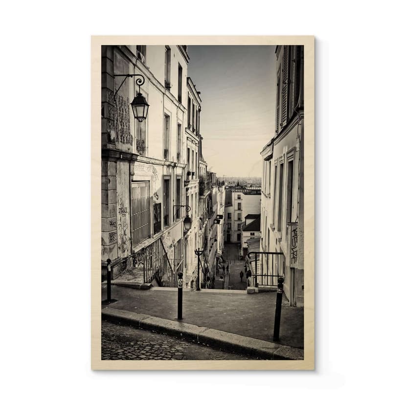 Plakat drewniany Montmartre