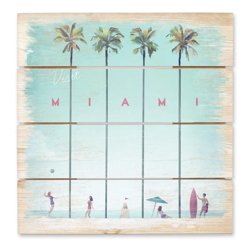 Obraz drewniany Rivers - Miami - 40x41,5 cm