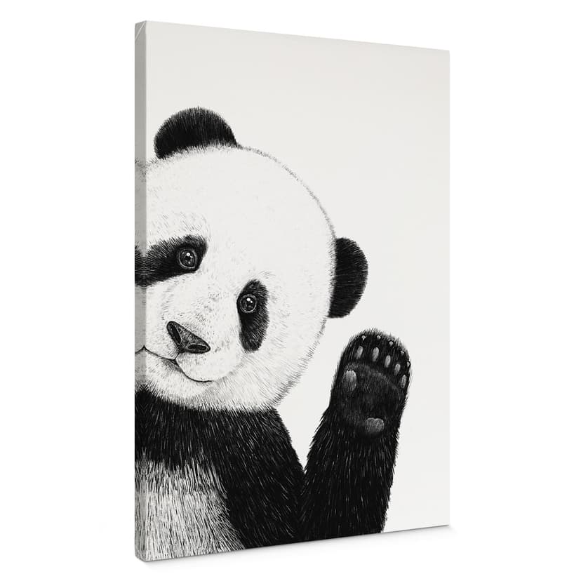 Obraz na płótnie Machająca panda - Korenkova