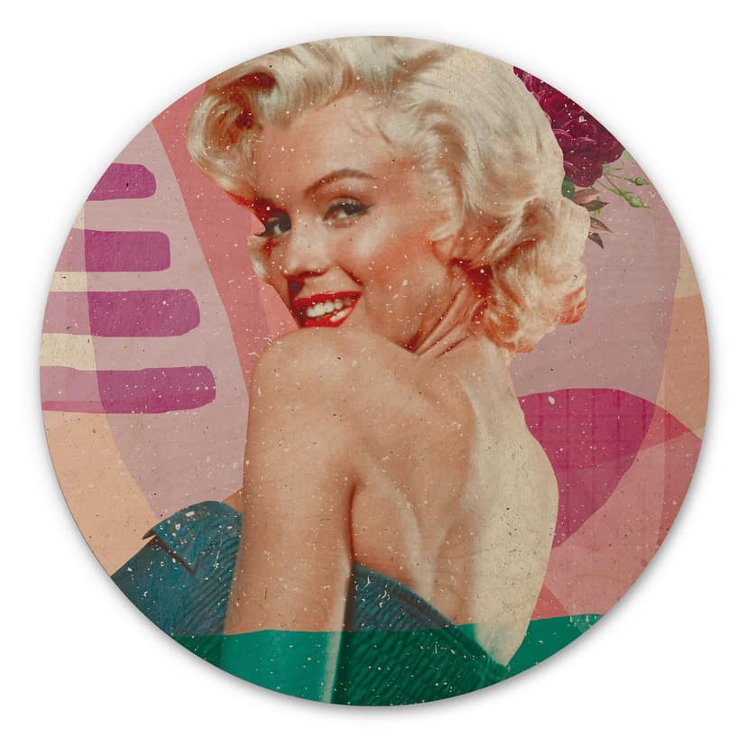 Obraz drewniany Demir - Marilyn powraca - Okrągły