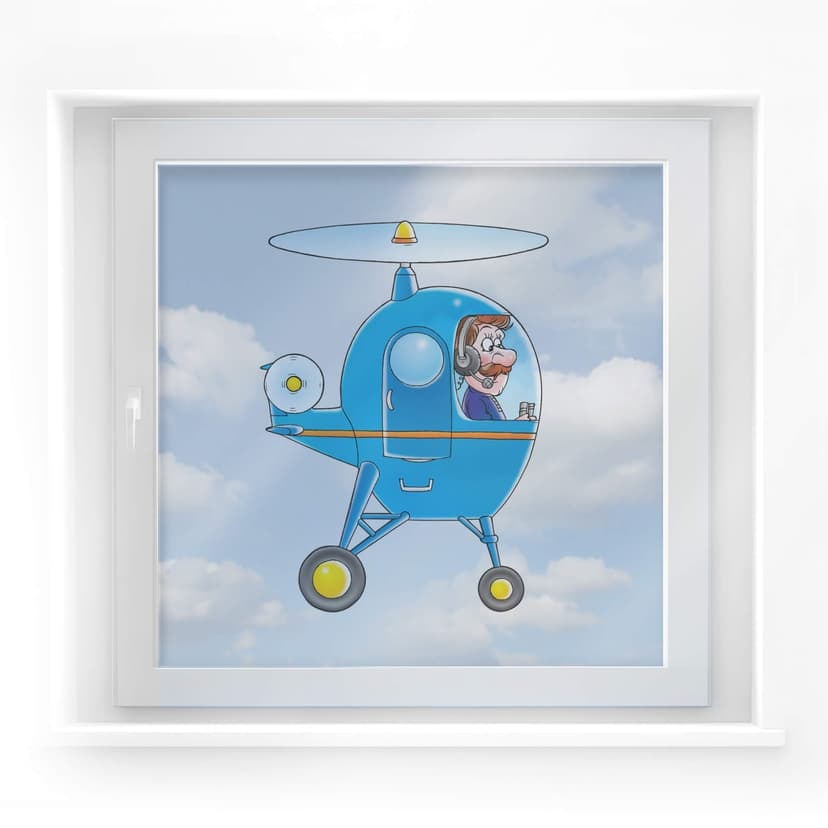 Helikopter z obrazem z okna