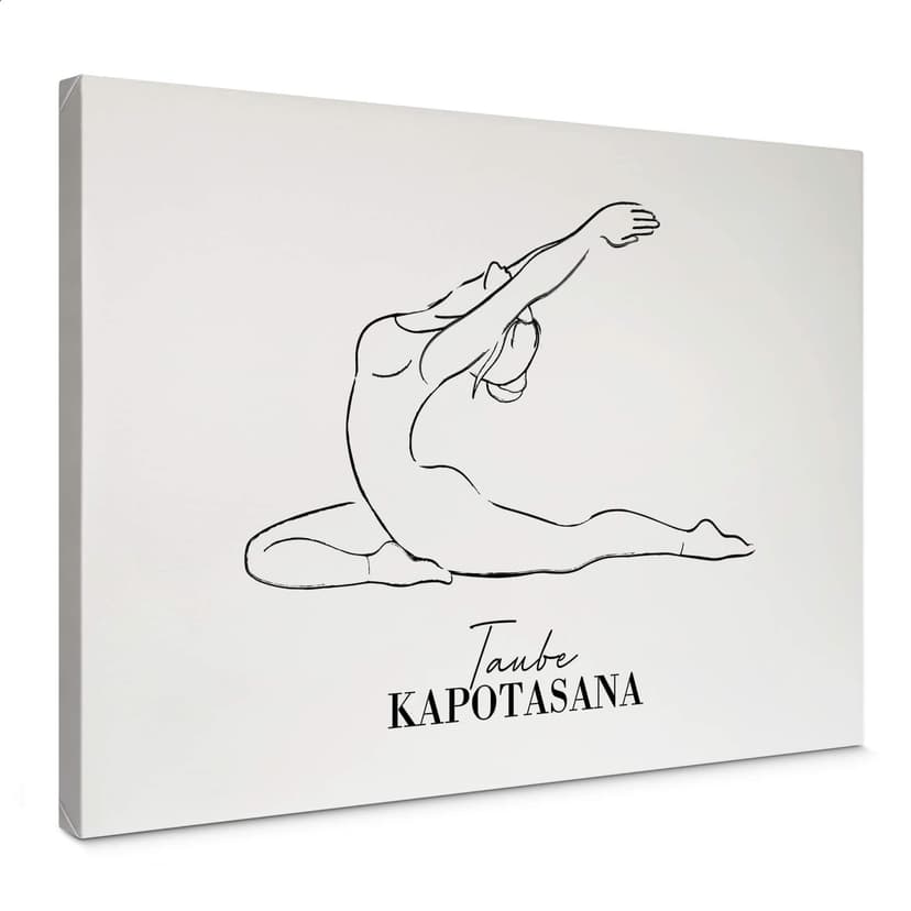 Obraz na płótnie Yoga - Gołąb - Line Art