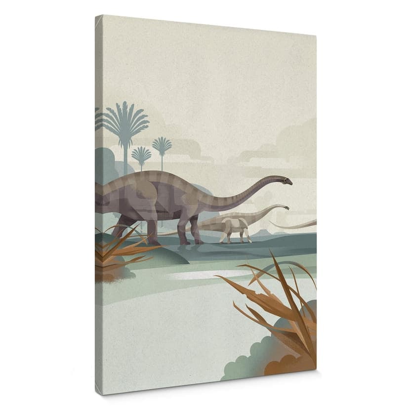 Brązowy obraz na płótnie - Diplodocus