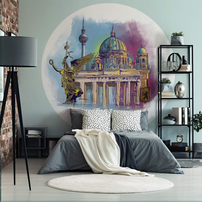 Fototapeta Berlin - okrągła - Pokochaj swoje miasto - tapeta flizelinowa/tapeta flizelinowa samoprzy
