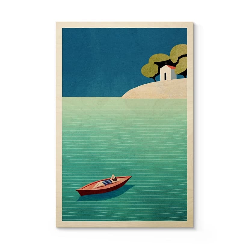 Plakat drewniany Siesta latem - Rivers