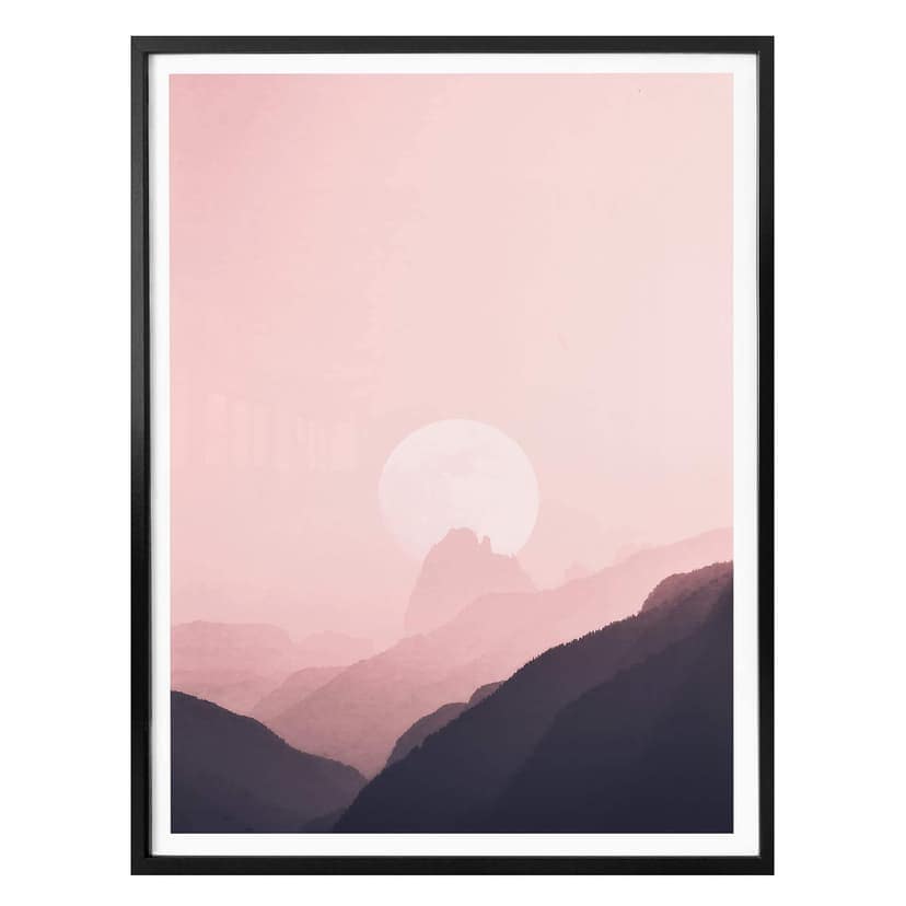 Plakat Różowy wschód słońca