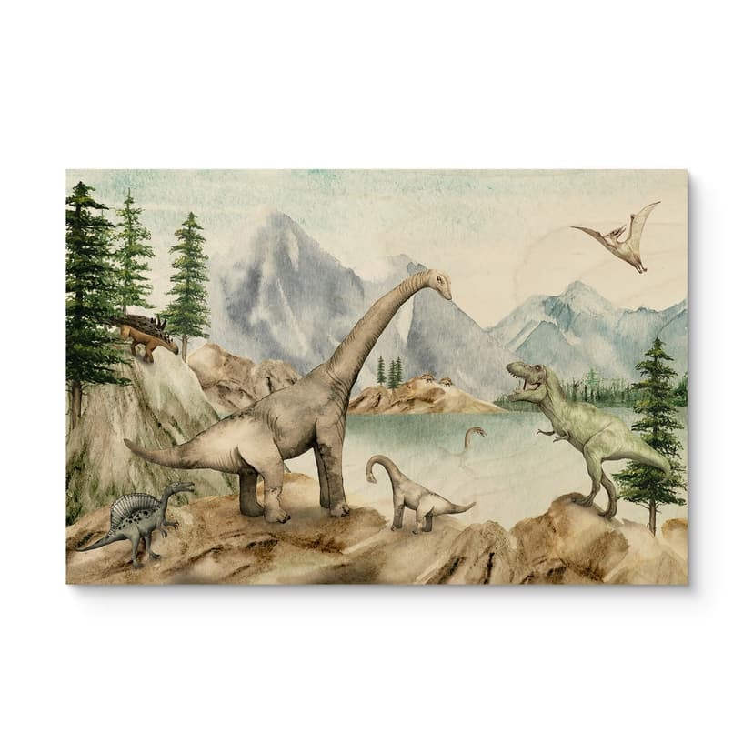 Plakat drewniany Kikki Belle - Dinowelt