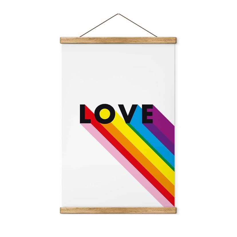 Obraz tkaniny LGBTQIA+ Miłość Tęcza