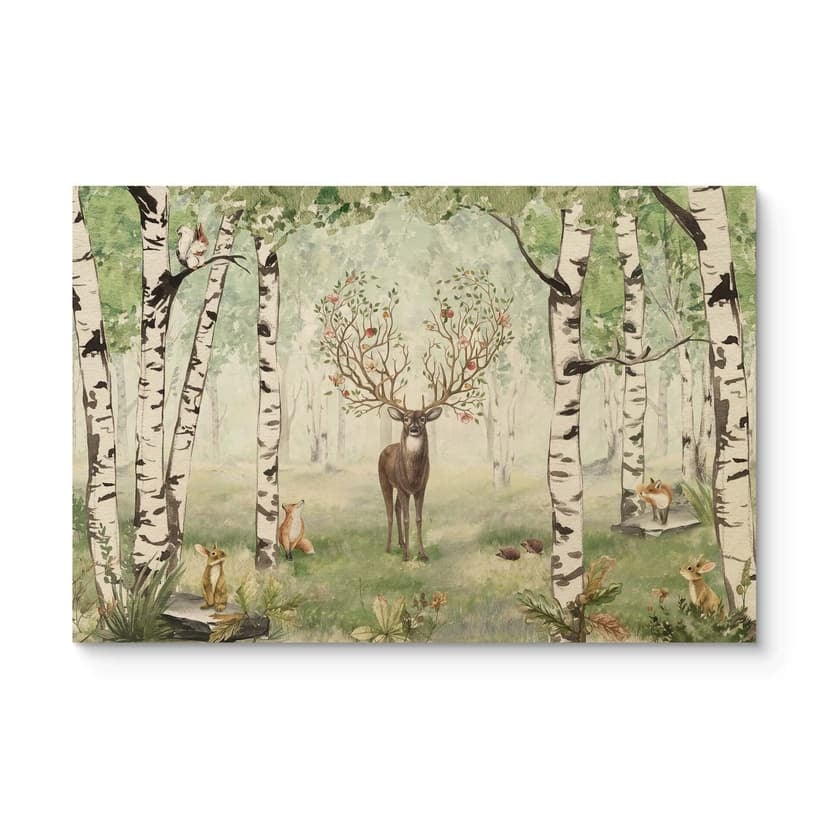 Plakat drewniany Kikki Belle - Jeleń latem