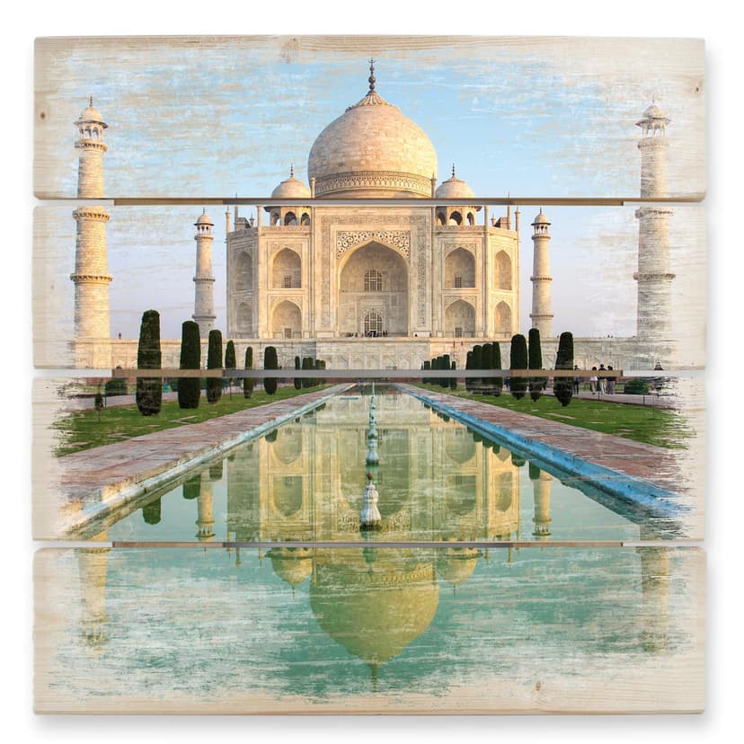 Obraz drewniany Taj Mahal - 40x41,5 cm
