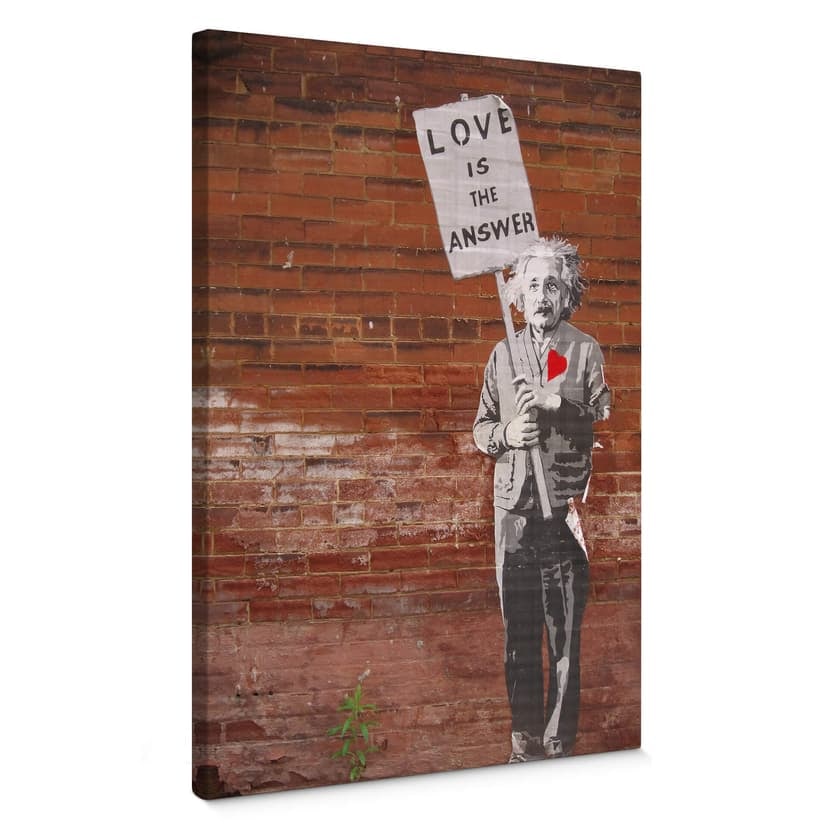 Obraz na płótnie Banksy'ego - Miłość jest odpowiedzią