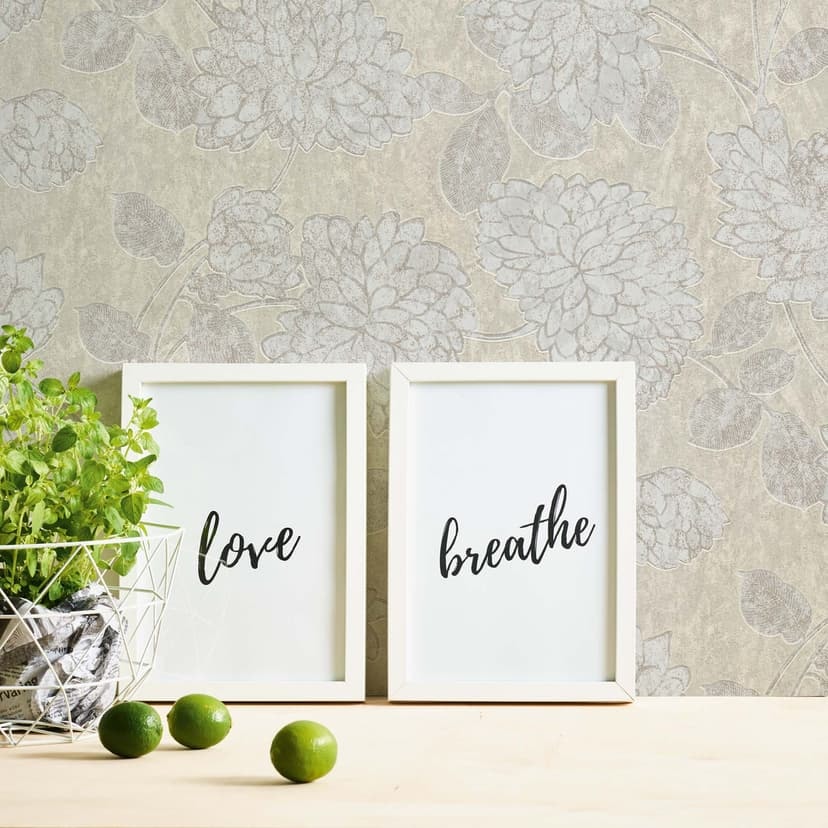 Tapeta Floral Beige White - tapeta z włókniny A.S. Création