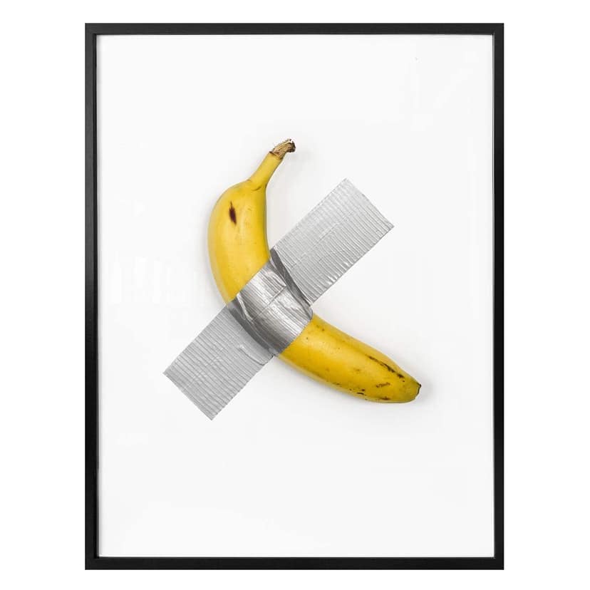 Plakat - przyklejony banan
