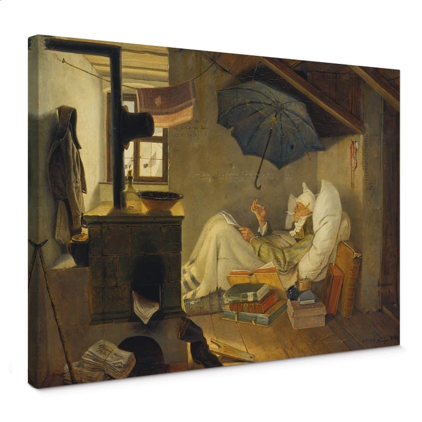 Obraz na płótnie Spitzweg - Biedny poeta