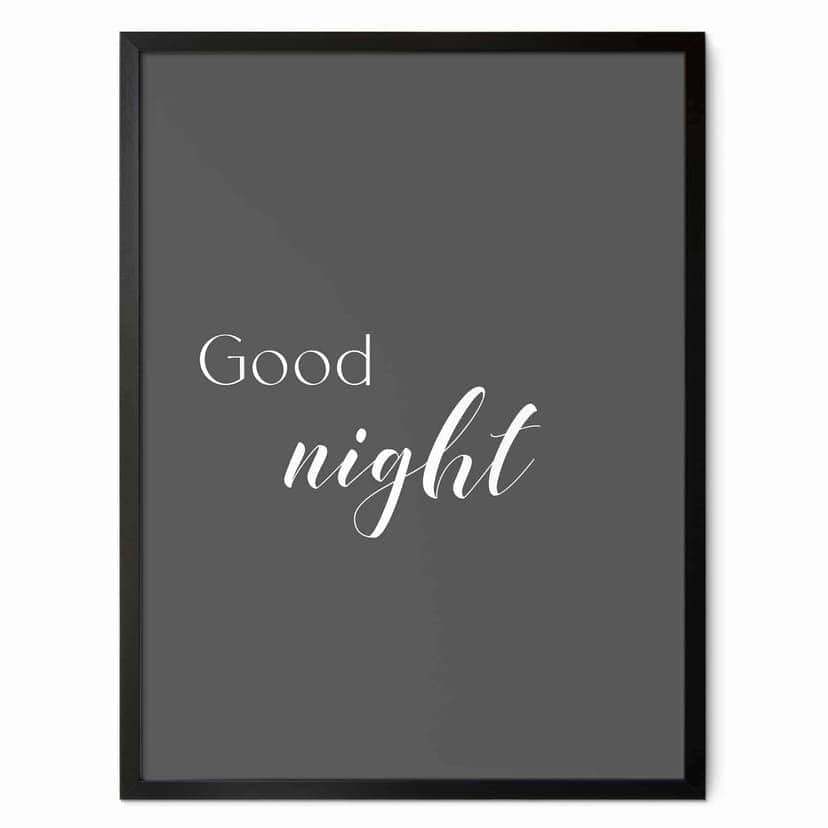 Plakat z typografią Dobranoc