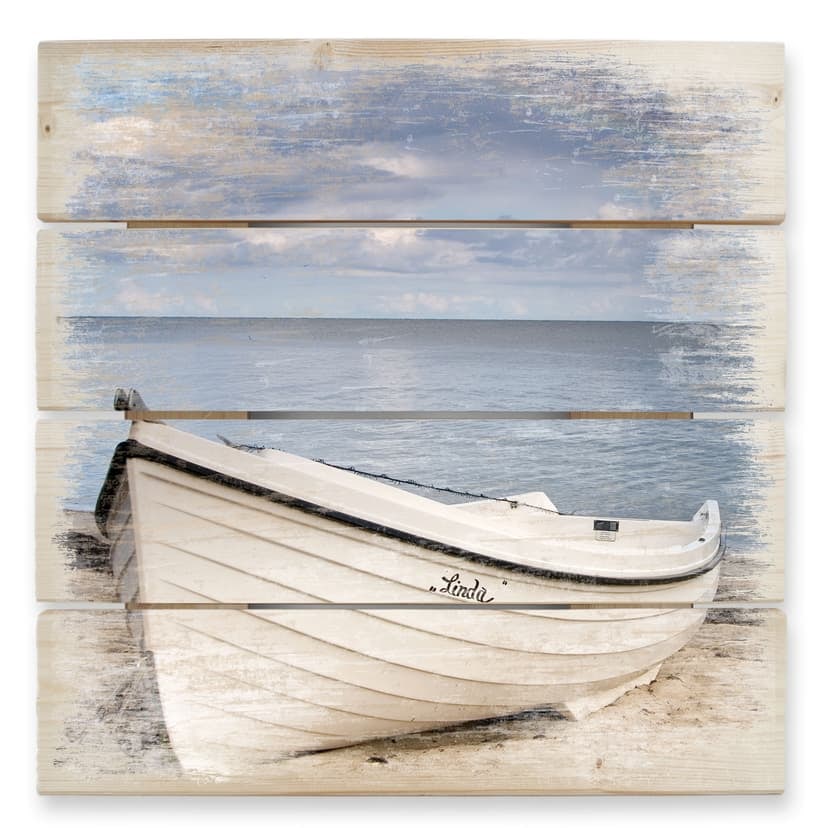 Obraz drewniany "Strandidyll" - 40x41,5 cm